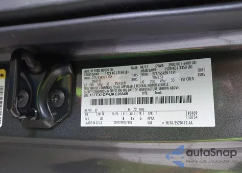 2018 Ford F-150 Xl z USA, uszkodzony, nr VIN 1FTEX1CP4JKC26645